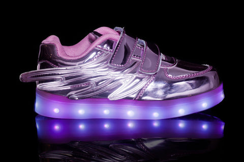2016 light up shoes online  Kids Metallic Pegasus (Pink)