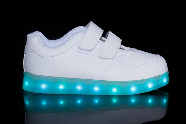 2016 light up shoes online Kids Sirius Velcro (White)