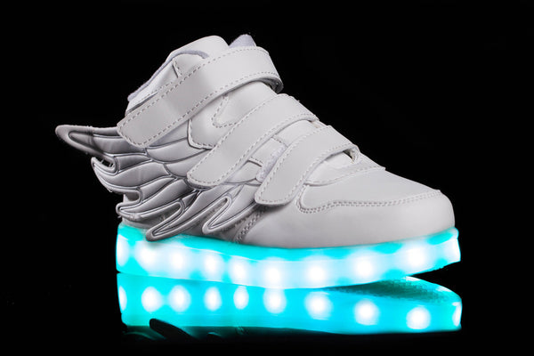 2016 light up shoes online Kids Super Pegasus (White)