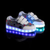 2016 light up shoes online Kids round head low flat shoes