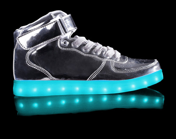 Light up shoes online Big Kids Metallic Super Nova (Silver)